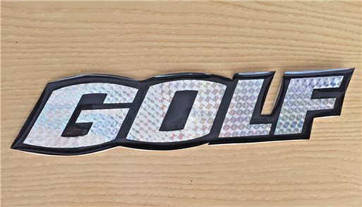 WRITTEN GOLF - AUTO STICKER BADGE STICKER