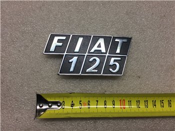 Fregio Scritta Logo Posteriore in Metallo FIAT 125