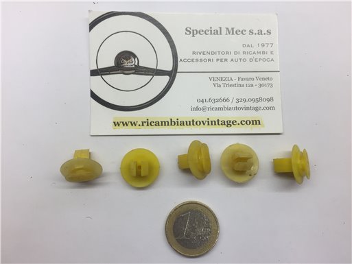 Kit 5x Molletta Molla Fissaggio Pannello Porta Fiat Lancia Alfa Varie Epoca GIALLE