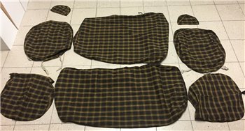 Fiat 128 Rally Lining Covering measure seat covers headrest + scotland havana