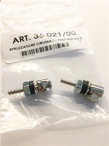 Coppia Spruzzatori Lavavetro Cromati Fiat 500