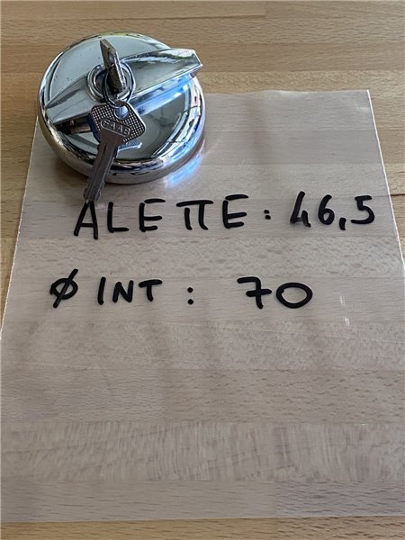 Tappo Serbatoio Carburante Alfa Romeo Metallo Cromato diam 70mm x 46,5mm FAAB