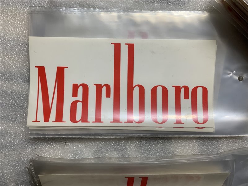Adesivo Sticker "Marlboro" Rosso Epoca Vintage Auto Moto 19x9cm