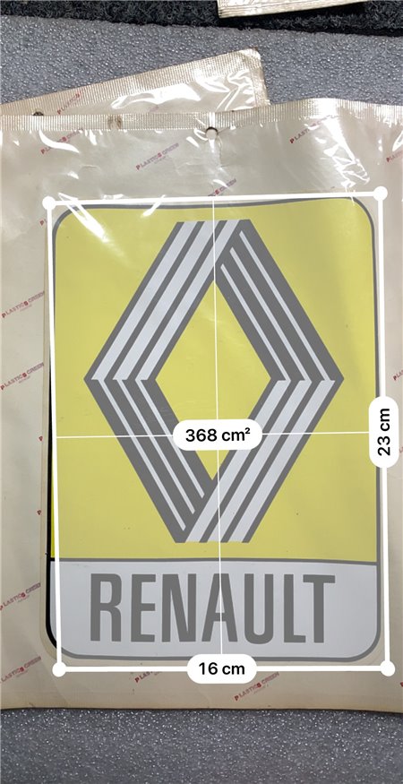 Adesivo Sticker "Renault" Epoca Vintage Auto Moto 16x23cm