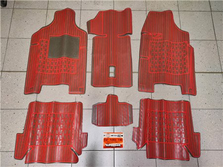 Set Tappeti in Gomma d'Epoca FIAT PANDA FIRE Rossi - Supergomma 462