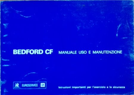 BEDFORD CF Manuel d'utilisation et d'entretien