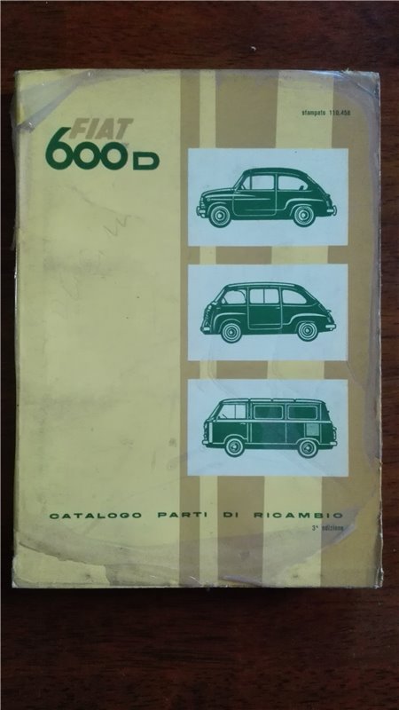 Catalogo parti ricambio FIAT 600D 3°edizione (1963)