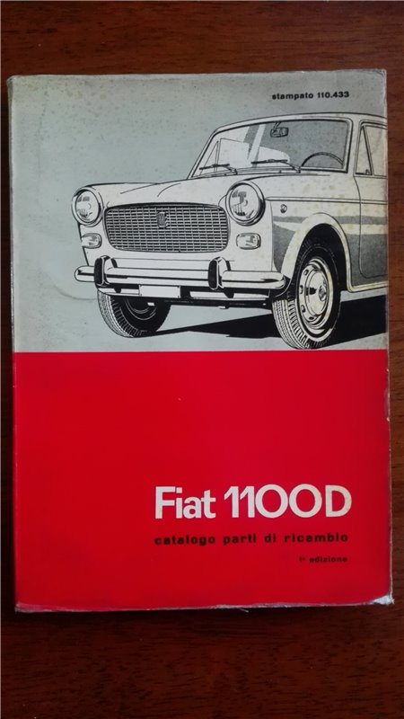 Catalogo parti di ricambio FIAT 1100D 1°ediazione (1962)