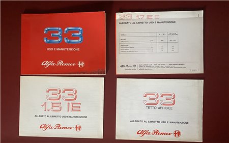 Manuel d'utilisation et d'entretien "ITALIEN" Alfa33 1.7 IE toit ouvrant (1990)