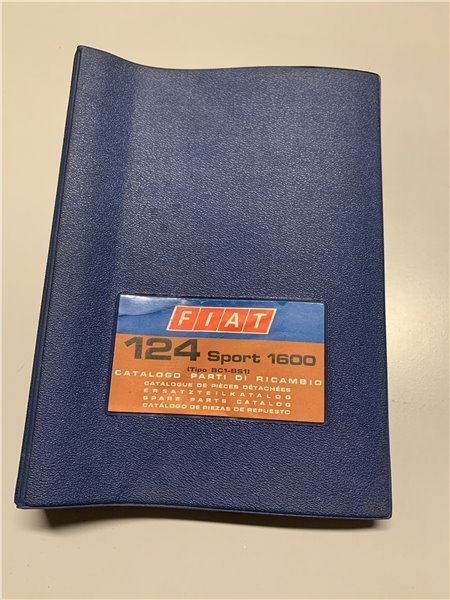 FIAT 124 SPORT 1600 BC1 BS1 Catalogo Parti Ricambio 2a Edizione 1972