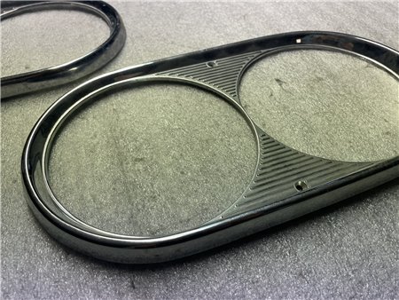 FIAT 1300 1500 Coppia Cornici Faro in Metallo Originali
