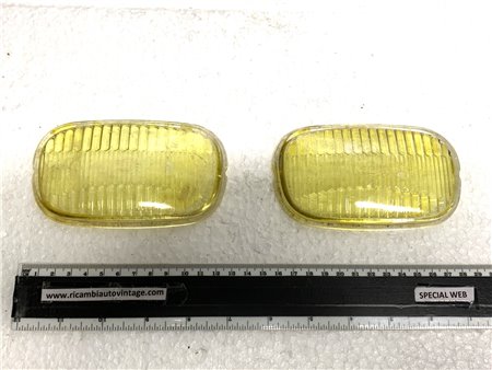HELLA 1-80312 Coppia Vetri Gialli Fendinebbia Ferrari Maserati Aston Martin anni 40/50 usati