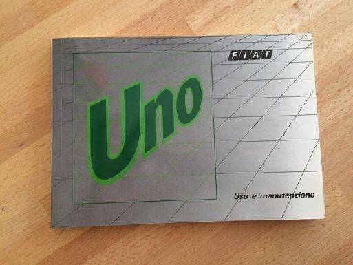 FIAT UNO 1989 - LIBRETTO USO E MANUTENZIONE AUTO