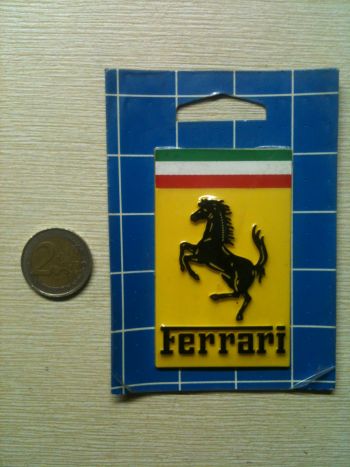 FERRARI SCUDERIA RETTANGOLO -ADESIVO AUTO STEMMA STICKER IN RILIEVO 